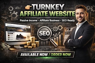 build a turnkey passive income affiliate business website fully set up to earn