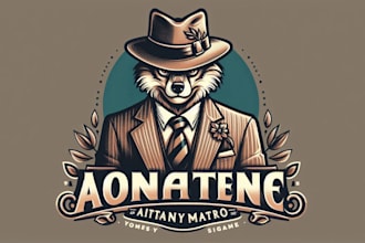 do outstanding custom vintage animal mafia mascot logo with express delivery