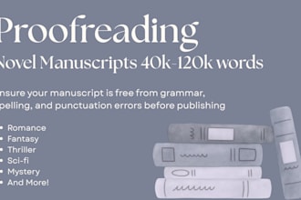 proofread and polish your novel manuscript