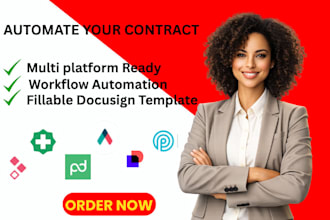 create docusign template, contracts and esign workflow automation