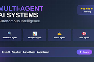 develop ai agents and multi agent systems using crewai autogen langchain