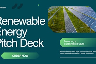 design renewable energy pitch deck solar power deck clean energy investor deck