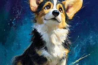 pet portrait into cute disney style