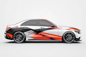create a professional racing car wraps designs