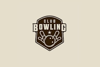 create awesome and gorgeous bowling logo design