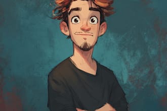 create a portrait in semi realism disney cartoon style
