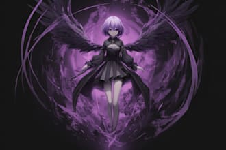 make a logo designer anime, fantasy