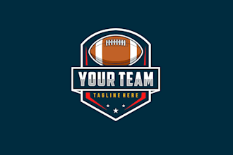 create wonderful and excellent american football logo design