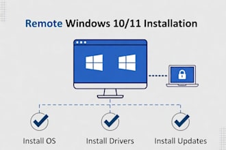 provide remote windows 10 11 os and software installation