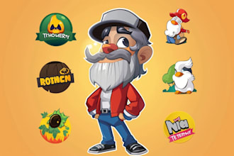 design a cartoon logo character
