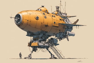 draw you sci fi and spaceship design