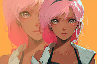 make professional anime cartoon illustrations for projects