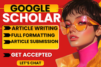 write and format your research article for google scholar publication