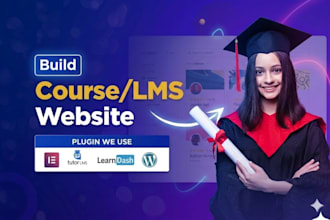build lms course selling elearning website using tutor lms or learndash