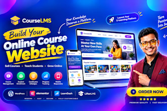 build lms course selling elearning website using tutor lms or learndash