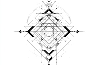create geometric tattoo design, detailed floral