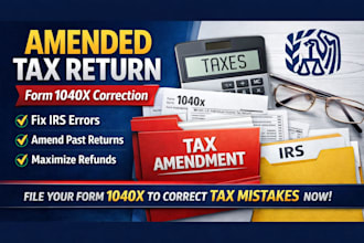prepare amended tax return form 1040x to correct irs errors