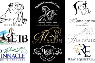 design horse, equine, equestrian, farm or ranch logo