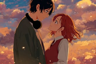 draw couples in anime style