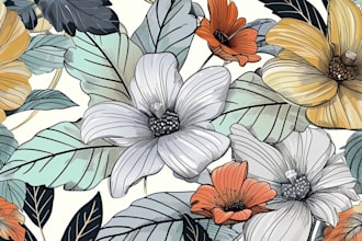 design floral pattern illustration according to your idea
