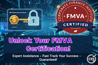 help you with fmva course by corporate finance institute