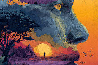 create a unique psychedelic surrealistic illustration