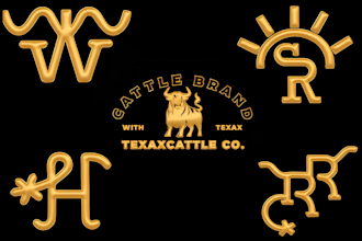 do modern initial letter western cattle brand logo design