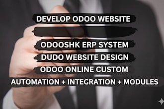 develop design odoo website, odoo sh, erp system fix duda wordpress odoo website