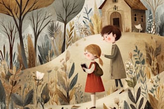 illustrate engaging picture books, storybooks or fairy tales