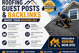 build roofing SEO backlinks through premium guest posts