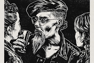 create stunning hand carved linocut illustrations