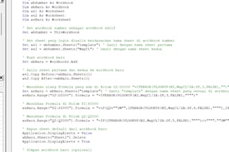 create your simple vba macros or python macros