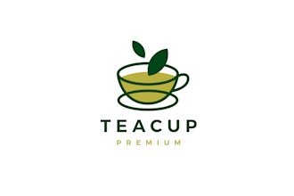 create high quality and beautiful green tea logo design