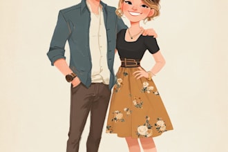 do couple portrait illustration
