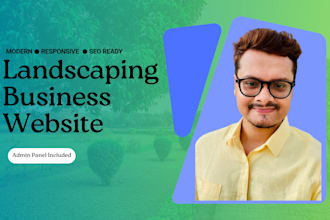 build  landscaping website with a custom admin panel