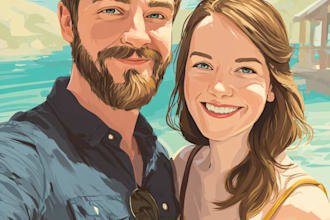 make couple portrait illustration