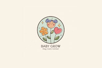 create attractive and imagination daycare logo design