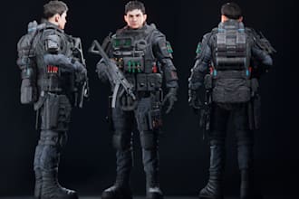 retopology realtime character,digital human avatar ,realism skin texture,ue5 rig