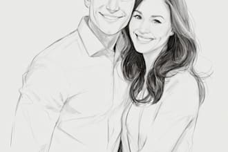 design couple portrait wedding portrait