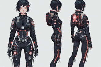create cyberpunk character art