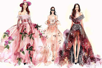 draw a fashion illustration or sketch