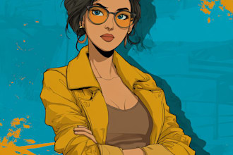 make unique superhero comic cartoon character