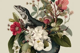 draw animal and botanical illustrations