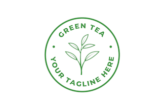 create graceful and fantastic green tea logo design