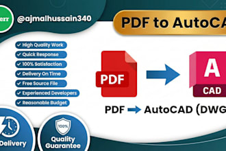 convert PDF drawings to autocad dwg accurately