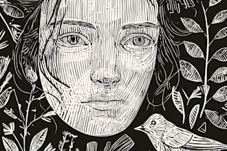 create hand crafted linocut illustrations for your project