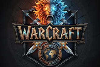 design a professional warcraft gaming logo