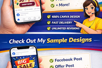 design social media posts, banners and canva designs