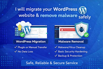 migrate your wordpress website and remove malware safely