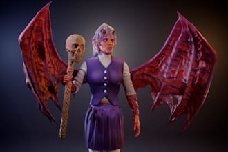 retopologize devil character,3d humanoid model,uv unwrap,nsfw monster,dayz rig3d